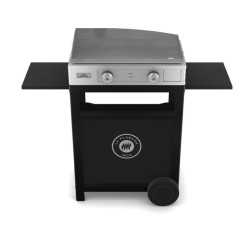 Plancha Inox Gaz avec Chariot et couvercle Inox Le Marquier