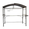 Abri de Barbecue Dallas, 2.6x 1.50m en aluminium gris anthracite