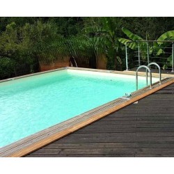 Piscine Bois Caraibes 550x300 H140cm Liner beige Ubbink