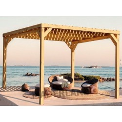 Pergola toiture en lames de bois Toulouse 6x3m 18m2