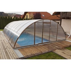 Abri de Piscine haut Télescopique 6.5x10.6x2.10m Trend Standart Abrilios
