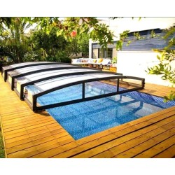 Flat Majorca Telescopic Pool Enclosure for 6x4m Pool