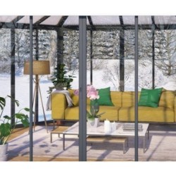 Garda 6X5.2 Gazebo de Jardim Fechado com Canopia Transparente e Alumínio