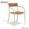 Silla Madison Wood Cream Vondom