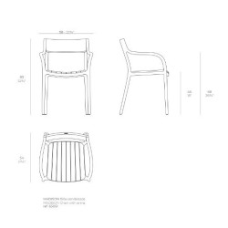 Chaise Madison Slats Noir Tortora Vondom