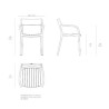 Chaise Madison Slats Noir Tortora Vondom
