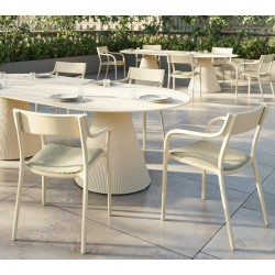 Chaise Madison Upholstered Cream Vondom