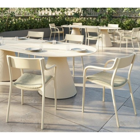 Silla Crema Tapizada Madison Vondom