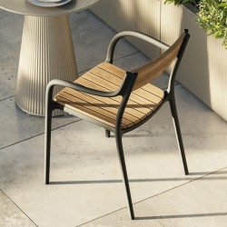 Madison Wood Tortora Stuhl Vondom