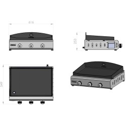 Plancha Amalia 360 noire à gaz Le Marquier