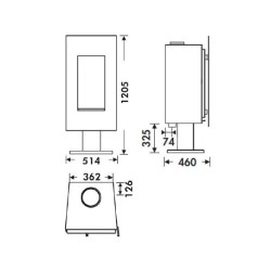 Stufa a legna Panadero Osaka Ecodesign 8 kW