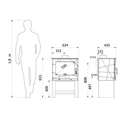 Adam Bûcher Supra 7.3 kW Wood Stove