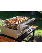 Barbecues and Grills with Wood and Charcoal